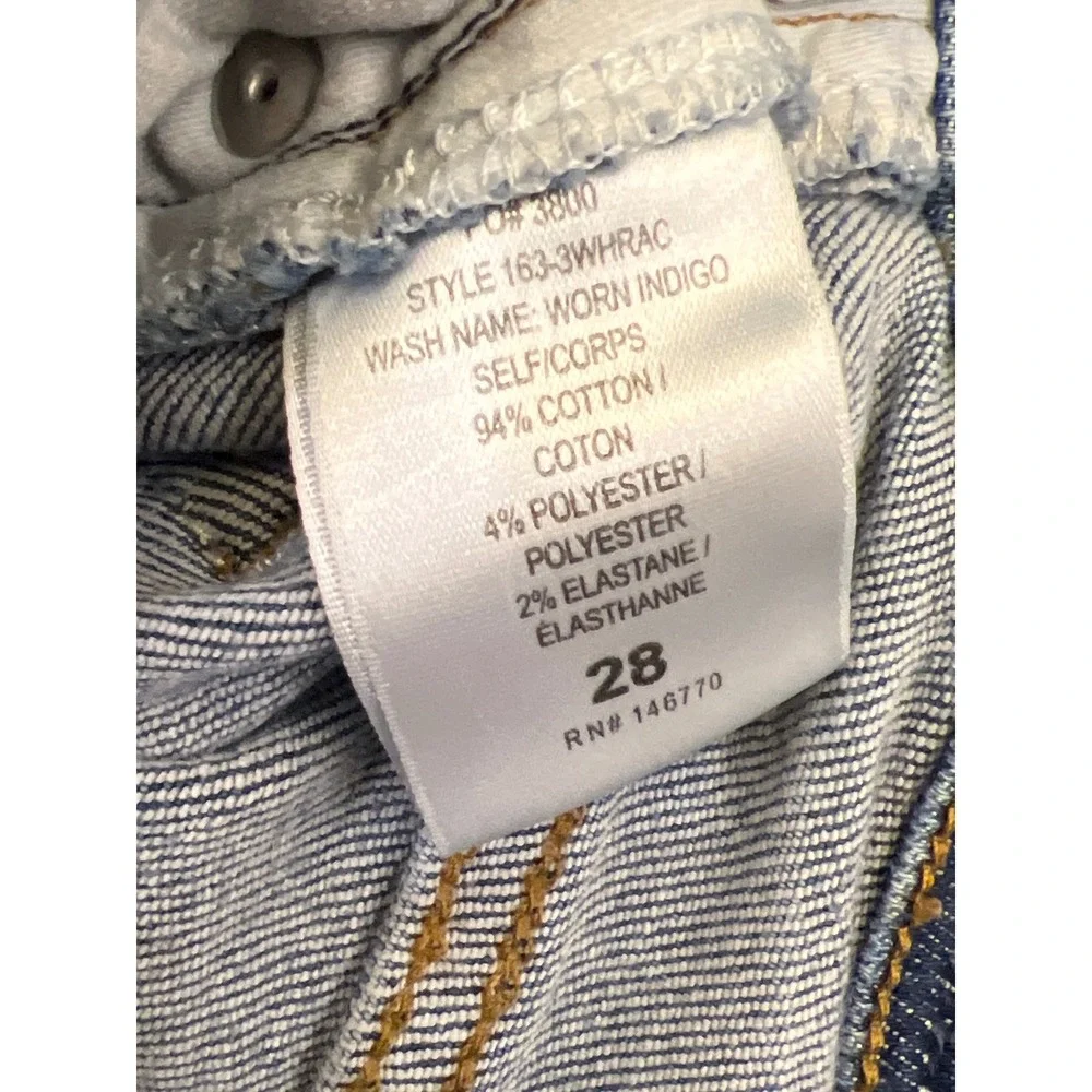 RE/DONE Originals High Rise Straight Leg‎ Button Fly Blue Jeans Size 28